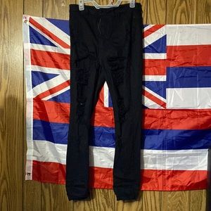 black high rise jeans